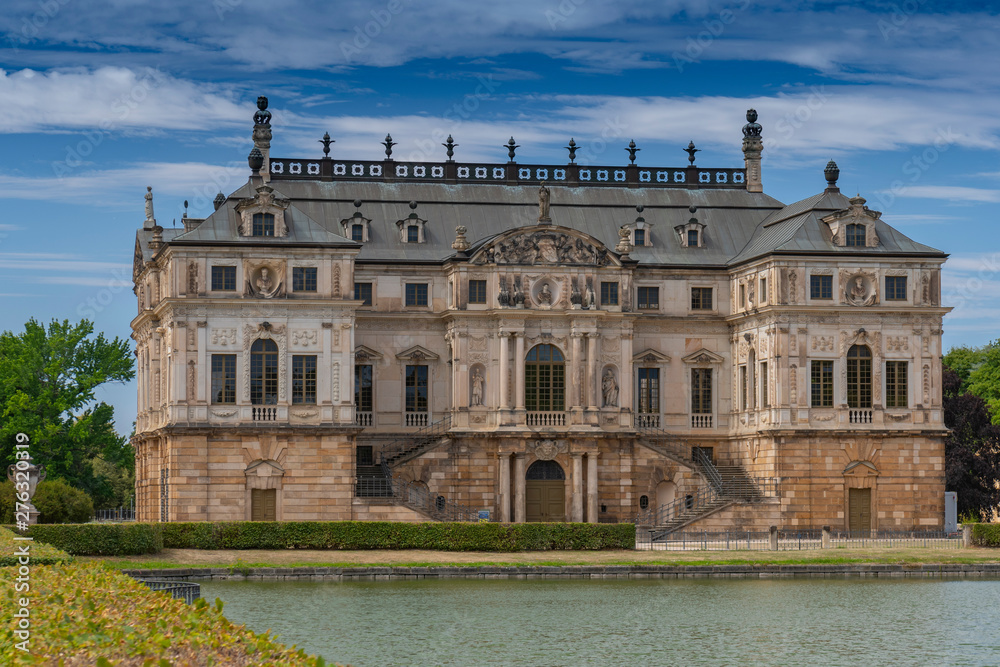 The Sommerpalais, a small Lustschloss is at the center of the Great Garden a baroque style park in central Dresden, Germany.