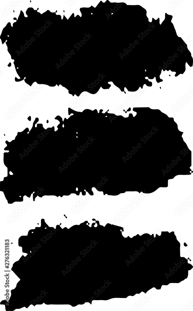 Vector brush set. Black paint strokes isolated on white background. Vector brush set. Black paint strokes isolated on white background.
