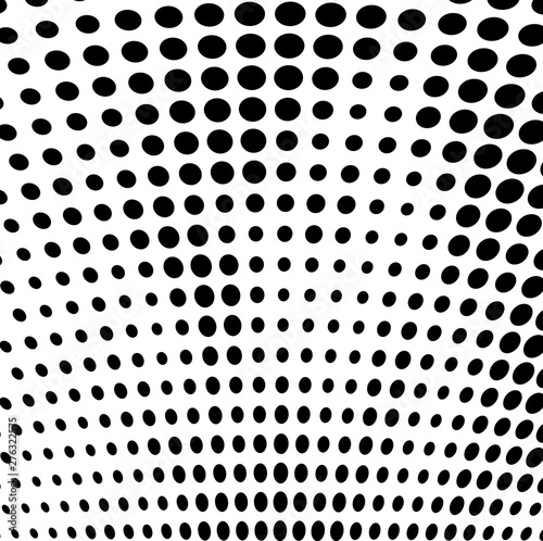 Abstract halftone wave dotted background.