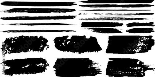 Set of vector grunge brushes in style.