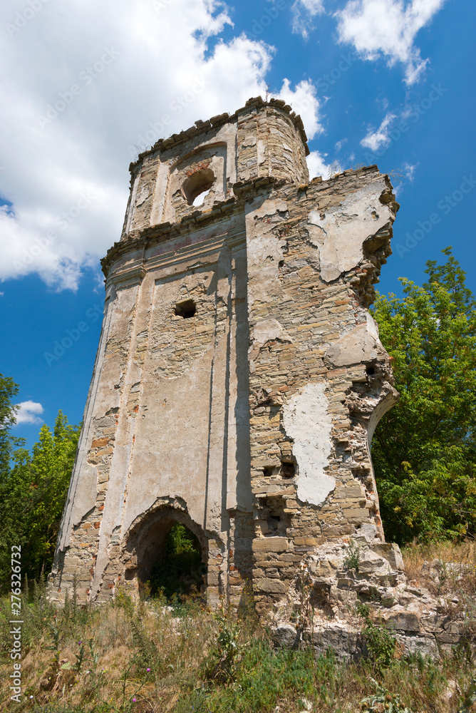Ruins St. Joseph church in Chornokozyntsi
