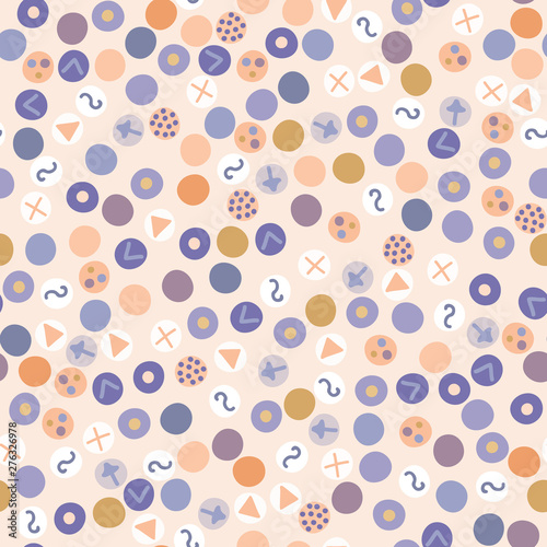 Bright geometric tiny polka dot seamless pattern. All over print vector background. Modern kids fashion style. Trendy bubbles scrapbooking paper, ball wallpaper, fun home decor. Stationery backdrop.