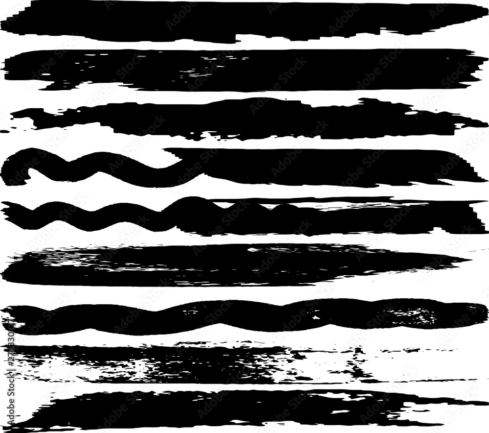Grunge vector brush. Abstract black spots on a white background. Templates for the destruction of text and print. Isolated lines. Grunge vector brush. Abstract black spots on a white background. Templates for the destruction of text and print. Isolated lines.