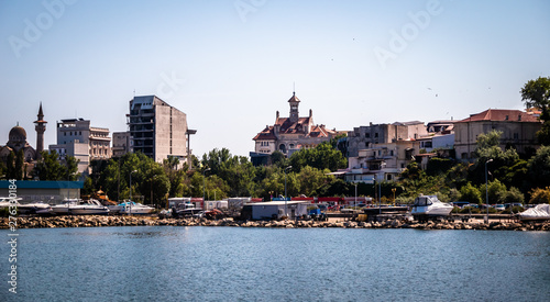 Port and old town in Constanta  tourist and industrial town and popular resort in Romania
