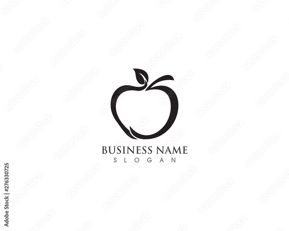 Apple black logo template vector Apple black logo template vector
