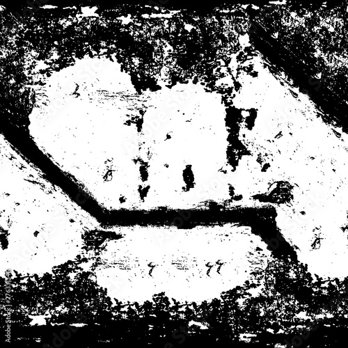 Black and white grunge texture. Monochrome gloomy background. The dirty spot is abstract. Spilled ink. Chaotic futuristic surface.