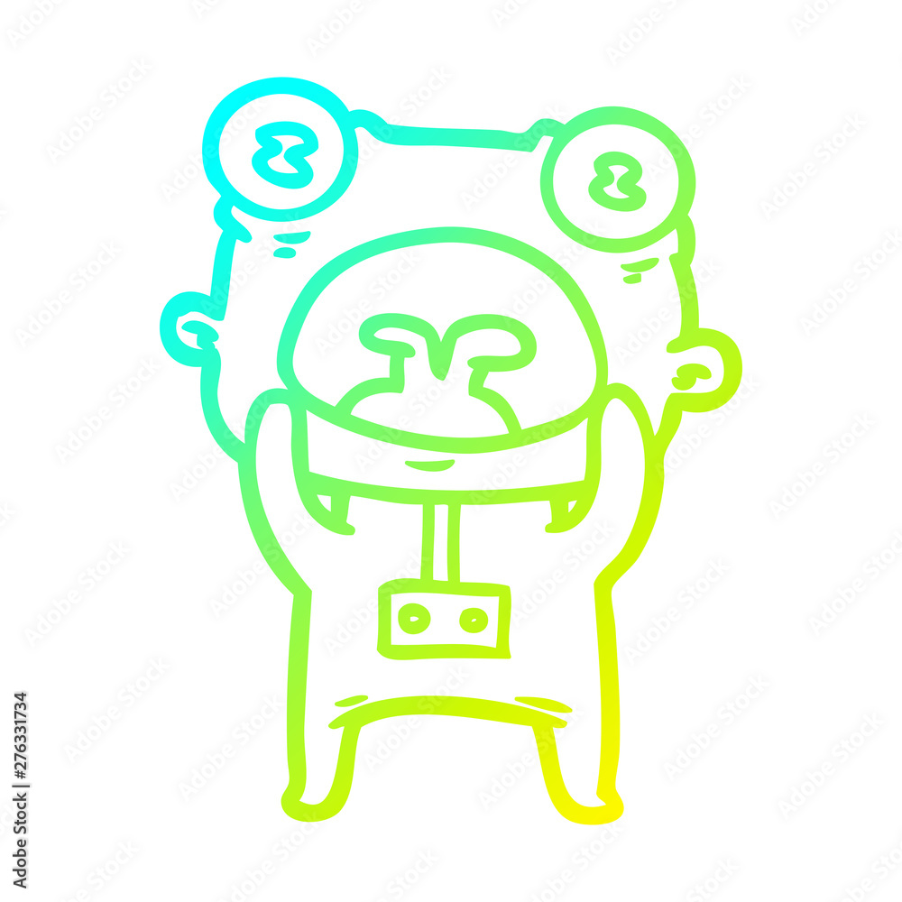 cold gradient line drawing cartoon weird alien communicating cold gradient line drawing cartoon weird alien communicating