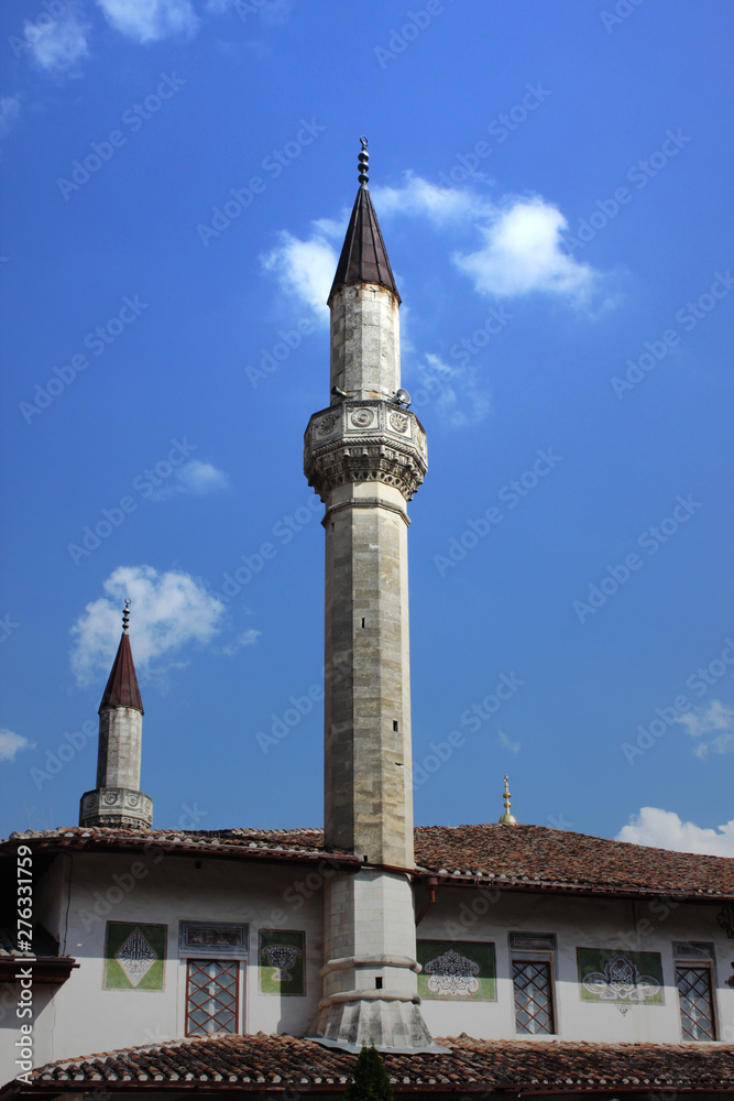 Mosque. Khan's Palace in Bakhchisarai. Historical heritage. Ancient architecture