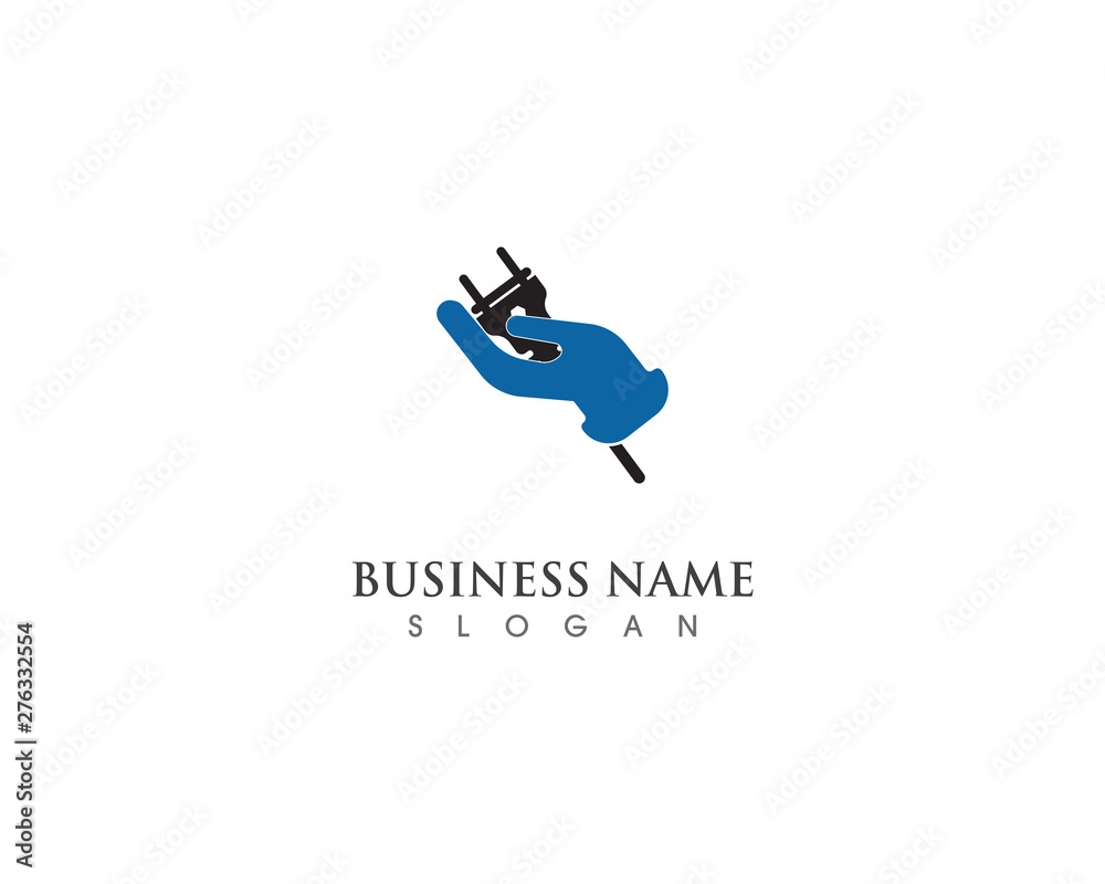 safety electricity plug logo and vector design safety electricity plug logo and vector design