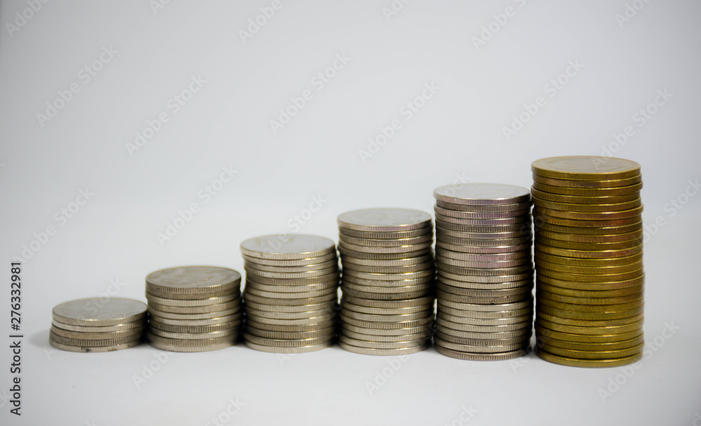 Thai coins of Thailand on the background Thai coins of Thailand on the background