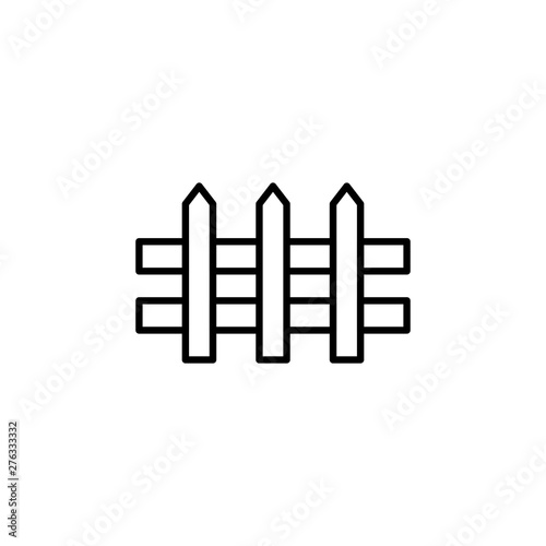 Simple fences line icon