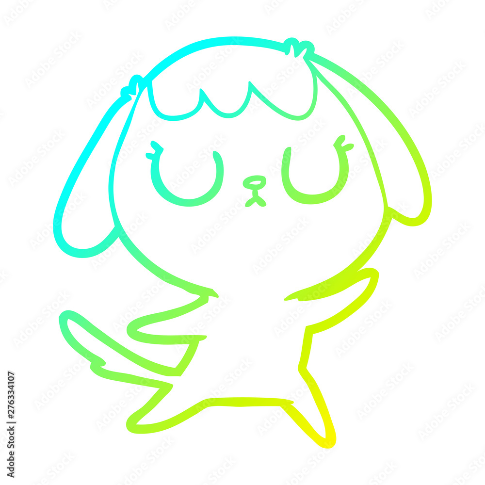 cold gradient line drawing cute cartoon dog cold gradient line drawing cute cartoon dog