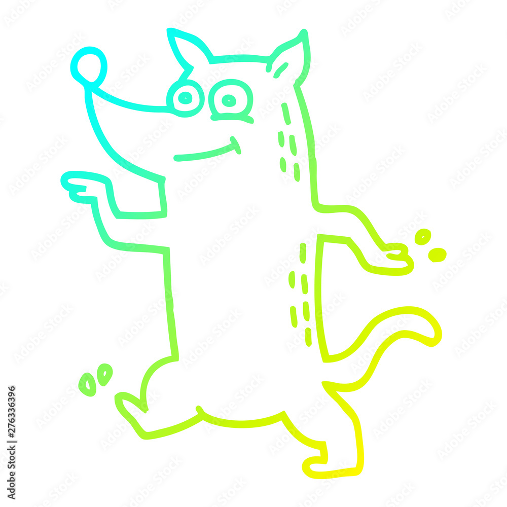 cold gradient line drawing cartoon funny dog cold gradient line drawing cartoon funny dog