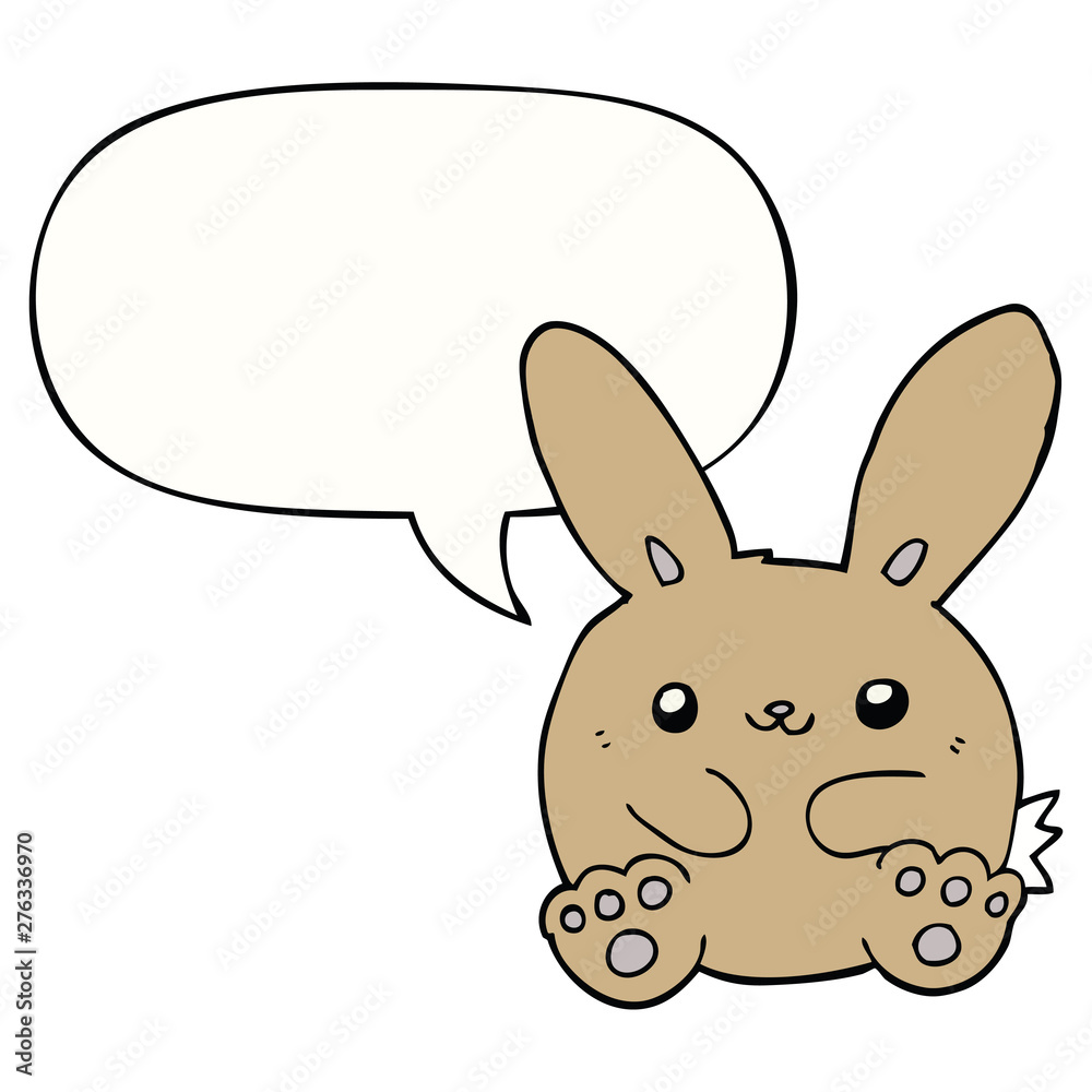 cartoon rabbit and speech bubble cartoon rabbit and speech bubble