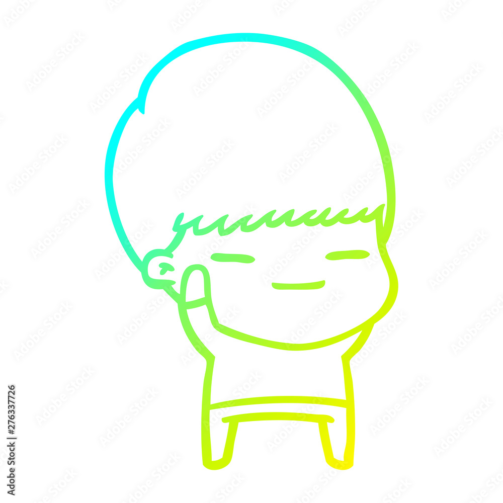 cold gradient line drawing cartoon smug boy cold gradient line drawing cartoon smug boy