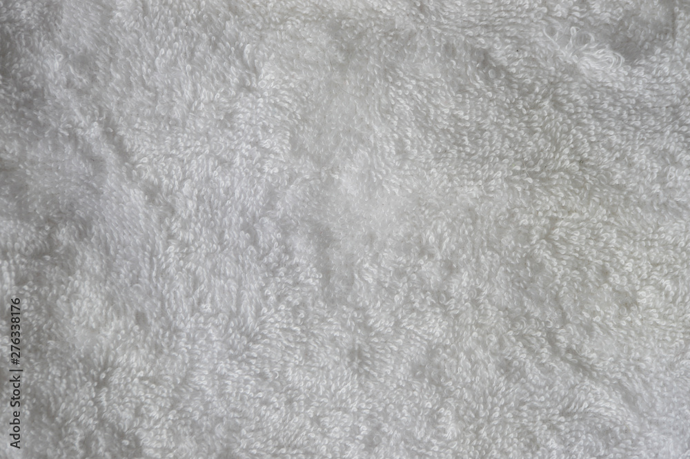 Obraz premium Texture of soft white towels with long fibers