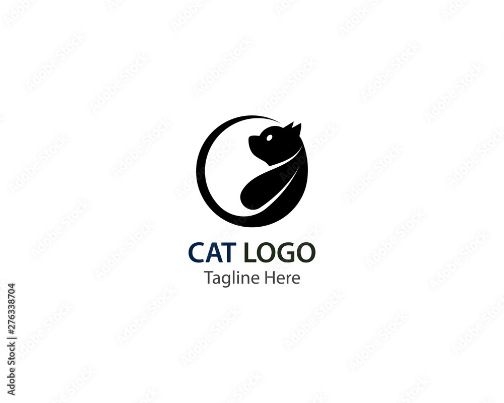 Cat logo vector illustration template Cat logo vector illustration template