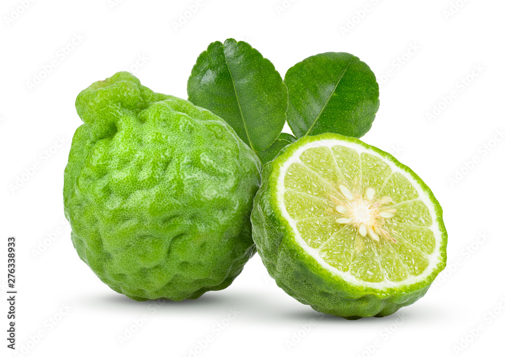 fresh bergamot fruit with leaf isolated on white background. full depth of field fresh bergamot fruit with leaf isolated on white background. full depth of field