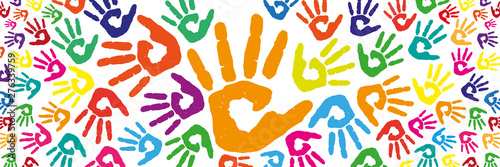 große Handfläche, bunte Handflächen kinder