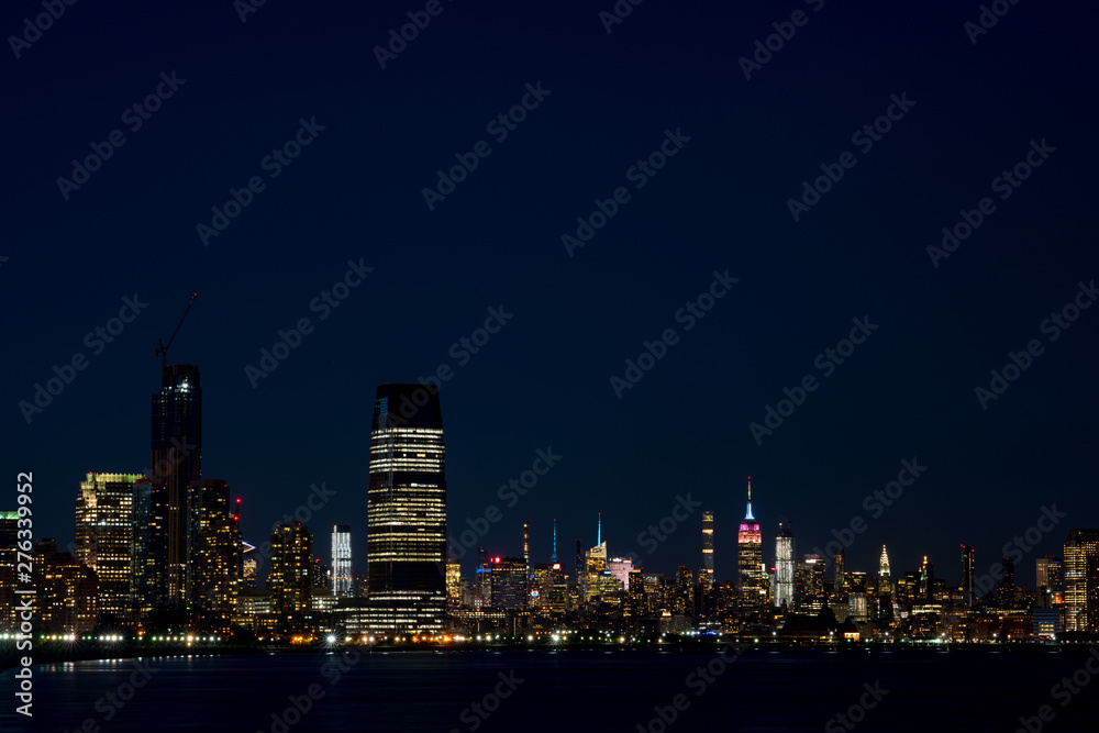 New York City Manhattan at night no logos