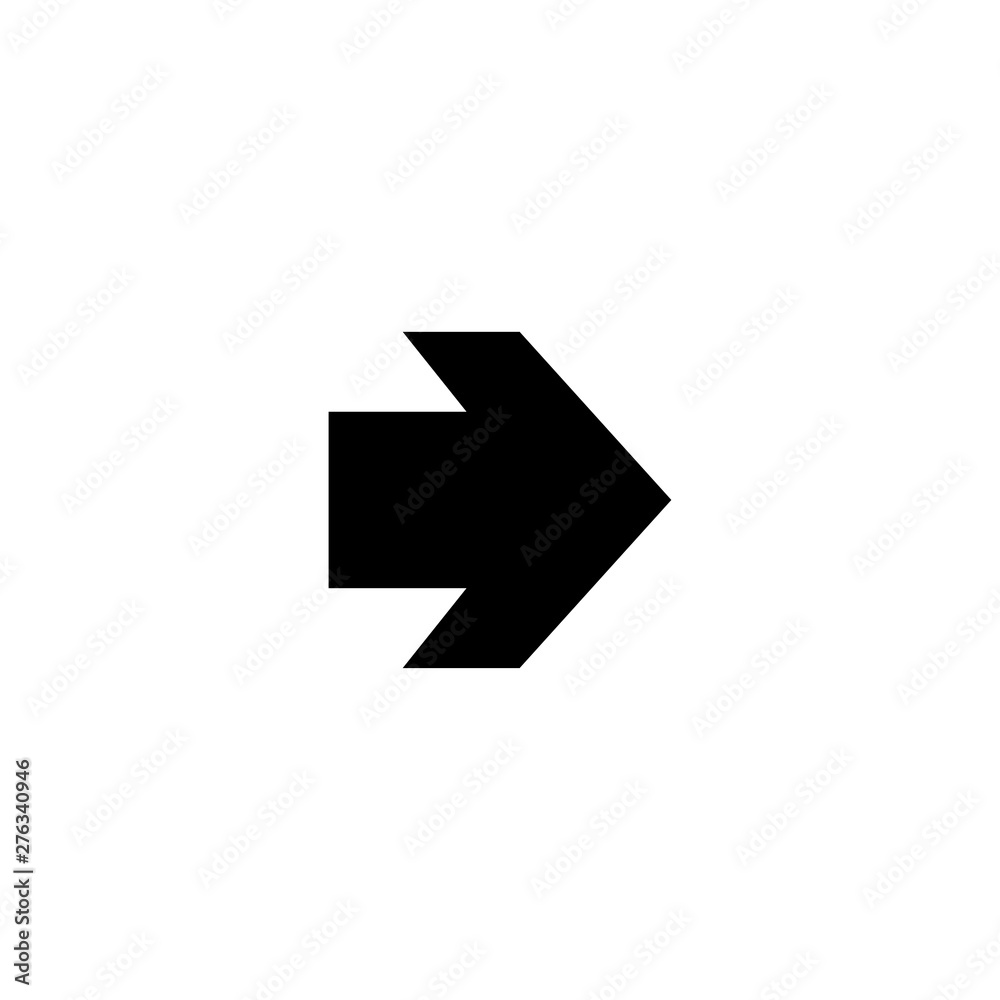 Arrow. Arrow black icon. Arrow vector icon. Cursor icon. Cursor in flat
