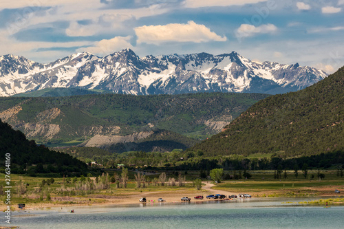 Recreation at a Mountain Lake