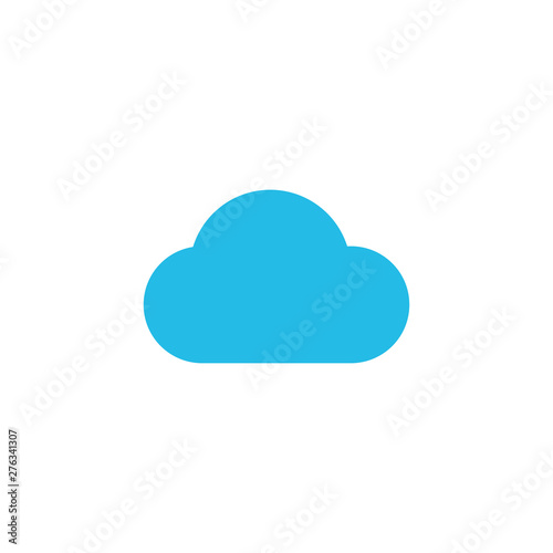 Cloud. Cloud blue icon isolated on white background. Cloud vector icon