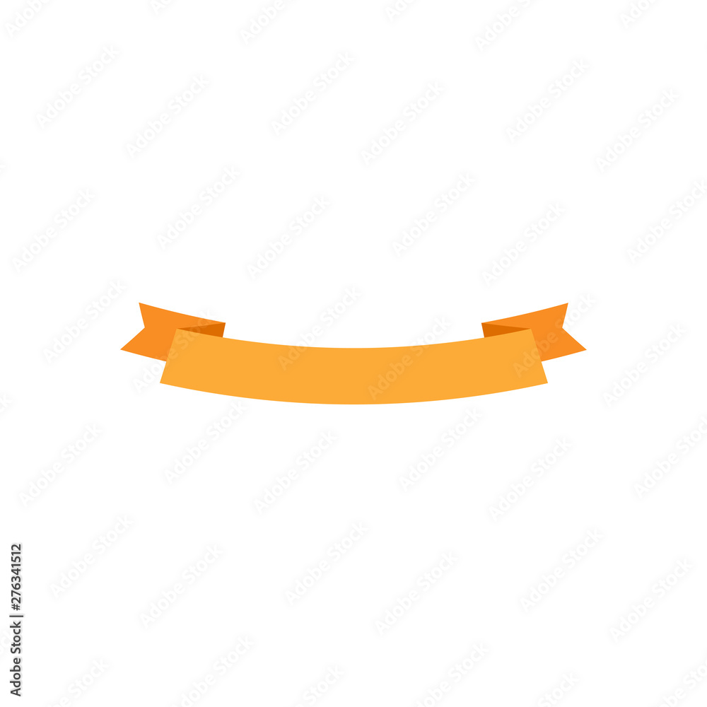 Ribbon Banner. Ribbon Banner vector icon. Ribbon Banner orange color isolated on white background Ribbon Banner. Ribbon Banner vector icon. Ribbon Banner orange color isolated on white background