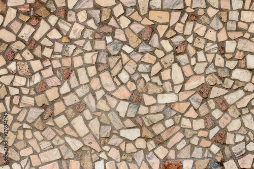 pieces of granite stone in concrete, texture