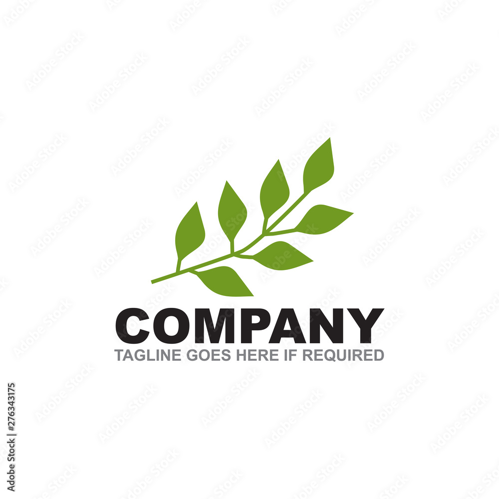 Leaf icon logo design inspiration vector template