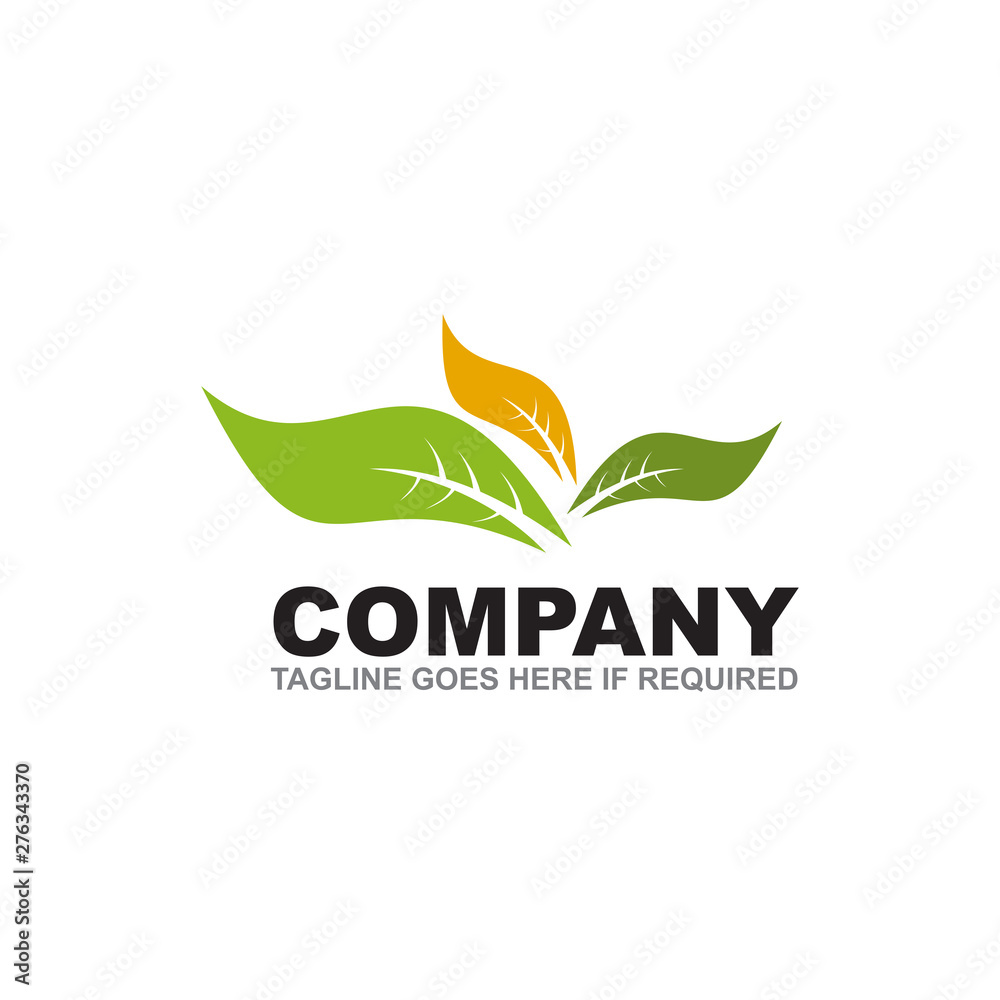 Obraz premium Leaf icon logo design inspiration vector template