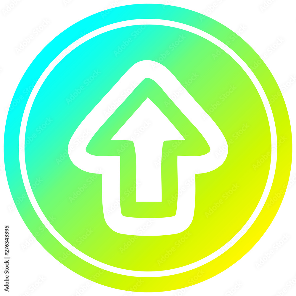 direction arrow circular in cold gradient spectrum direction arrow circular in cold gradient spectrum