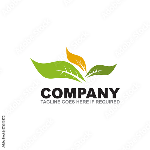 Leaf icon logo design inspiration vector template
