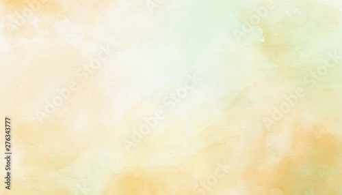 Delicate yellow abstract watercolor background. Great for textures, backgrounds, banner, there is a place for text.