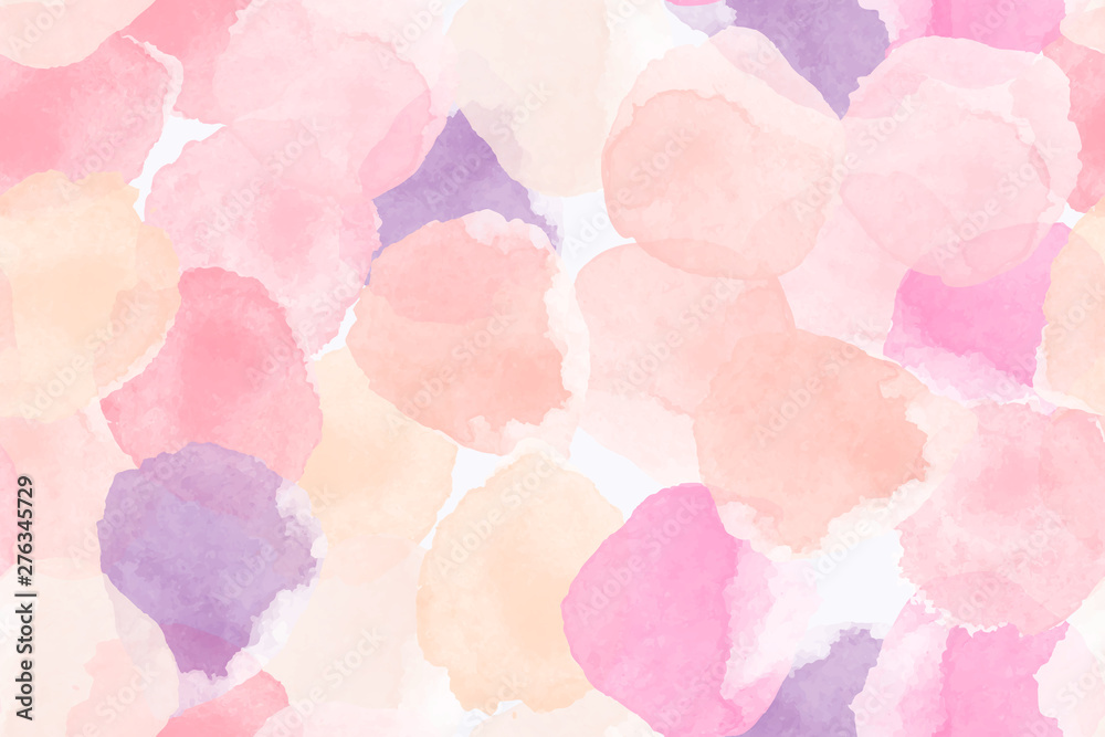 Colorful seamless pattern with watercolor shapes made in vector