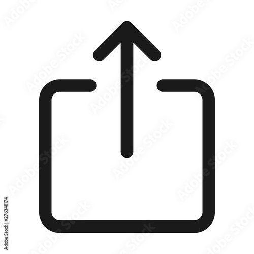 upload and share - minimal line web icon. simple vector illustration. concept for infographic, website or app.