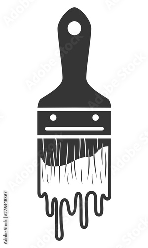 Monochrome paint brush
