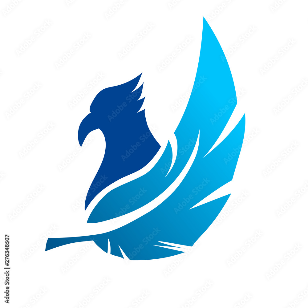 blue falcon head logo