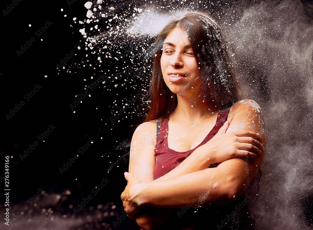 Obraz premium portrait of young woman in black dress