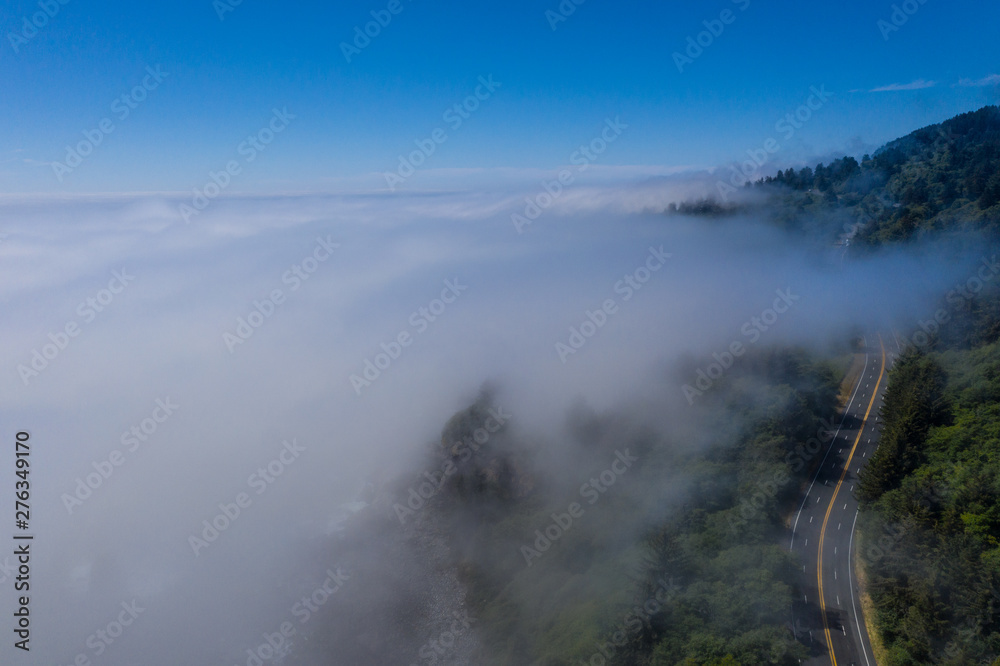 The marine layer drifts from the Pacific Ocean towards the rugged yet ...