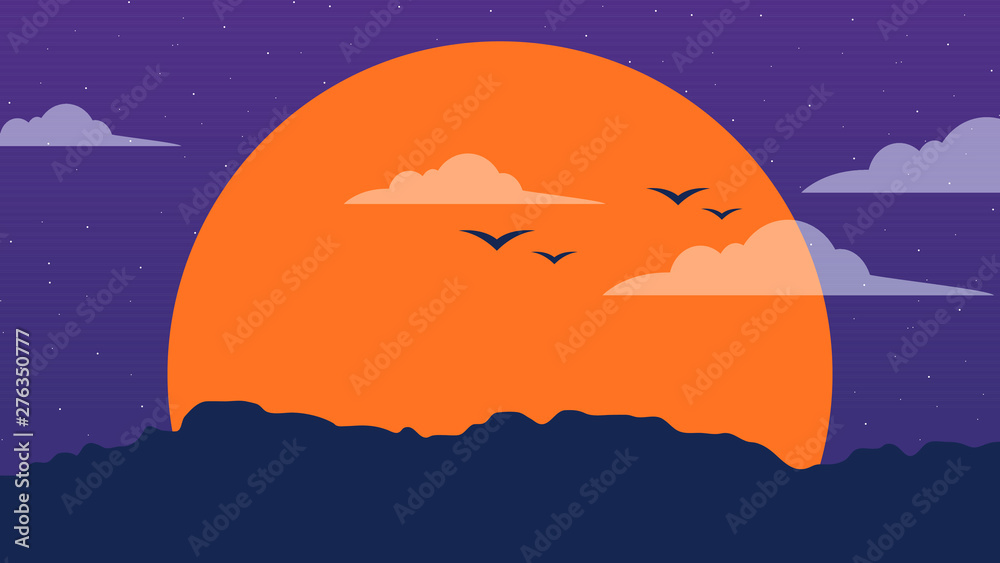 Refreshing Natural Sunset Landscape Refreshing Natural Sunset Landscape