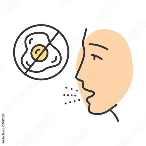 Egg allergy color icon