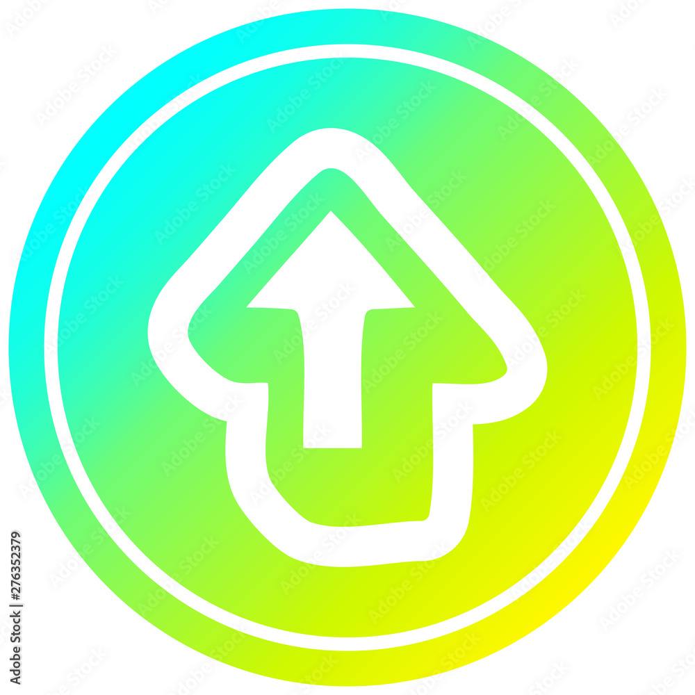 direction arrow circular in cold gradient spectrum direction arrow circular in cold gradient spectrum