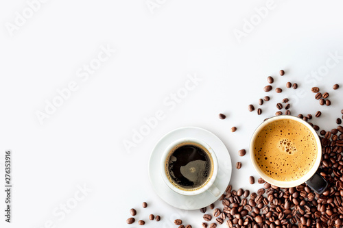 hot espresso and coffee bea...