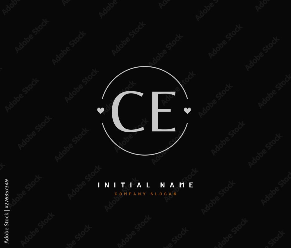 C E CE Beauty vector initial logo, handwriting logo of initial signature, wedding, fashion, jewerly, boutique, floral and botanical with creative template for any company or business. C E CE Beauty vector initial logo, handwriting logo of initial signature, wedding, fashion, jewerly, boutique, floral and botanical with creative template for any company or business.