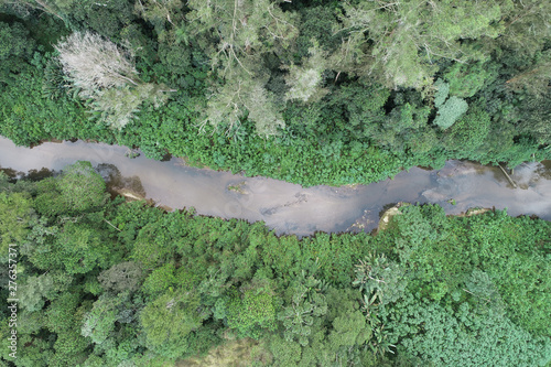 A Beautiful bird eye view of a river