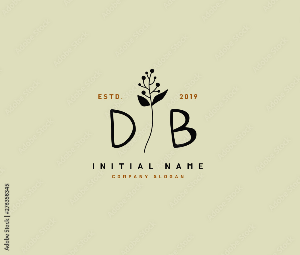 D B DB Beauty vector initial logo, handwriting logo of initial signature, wedding, fashion, jewerly, boutique, floral and botanical with creative template for any company or business. D B DB Beauty vector initial logo, handwriting logo of initial signature, wedding, fashion, jewerly, boutique, floral and botanical with creative template for any company or business.