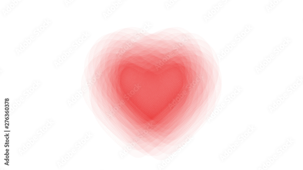 Abstract heart. Degradation. Well in focus. Red. Abstract heart. Degradation. Well in focus. Red.