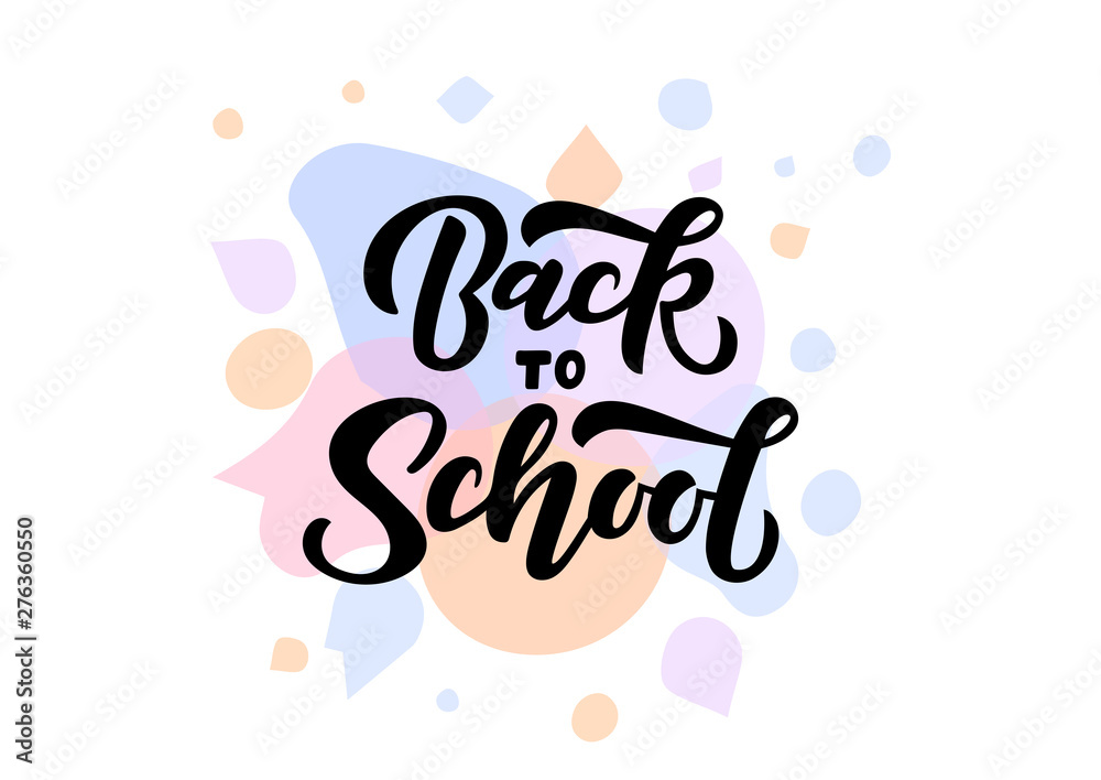 Back to school hand drawn lettering