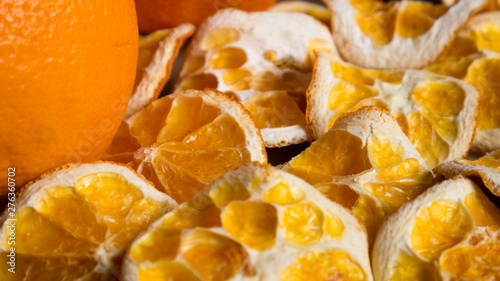 Fresh and Dried slices of orange